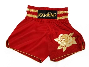 Kanong Women Boxing Shorts : KNSWO-403-Red